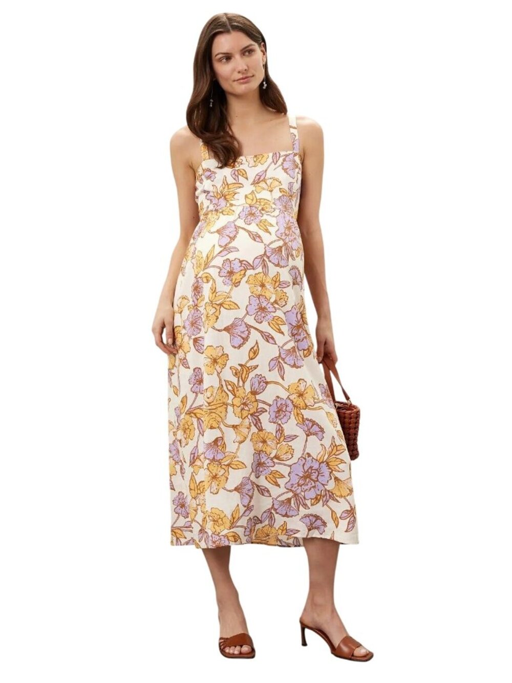 Ripe Maya Tie Back Linen Dress in XLarge Womens Maternity Pregnancy